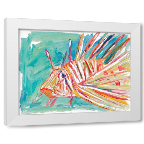 Colorful Fish White Modern Wood Framed Art Print by Beauchamp, Andy