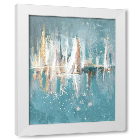 Boats Slowly Fading White Modern Wood Framed Art Print by Beauchamp, Andy