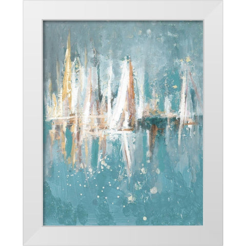 Boats Slowly Fading White Modern Wood Framed Art Print by Beauchamp, Andy
