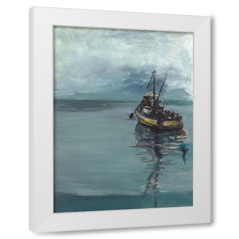 The Fishermans Tale White Modern Wood Framed Art Print by Beauchamp, Andy