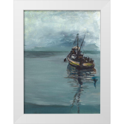 The Fishermans Tale White Modern Wood Framed Art Print by Beauchamp, Andy