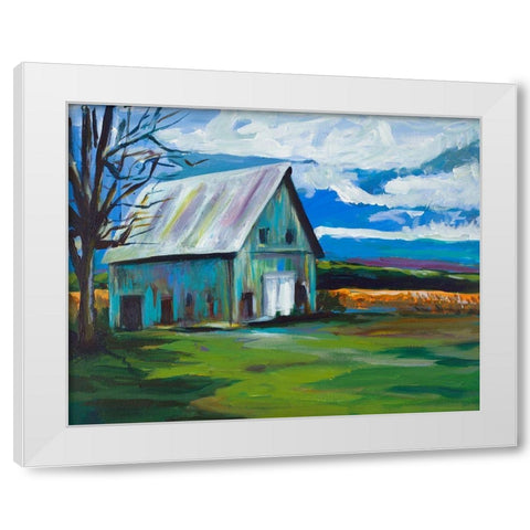 Old Barn White Modern Wood Framed Art Print by Beauchamp, Andy