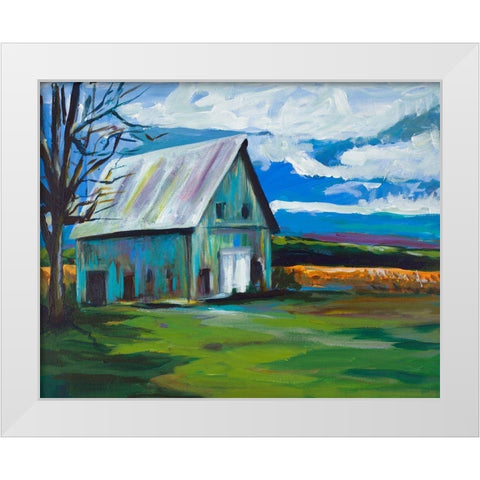 Old Barn White Modern Wood Framed Art Print by Beauchamp, Andy
