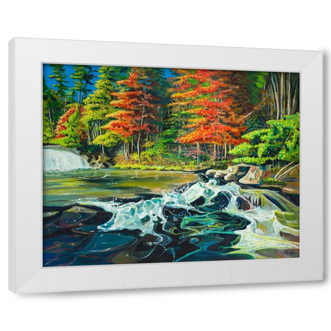 Running River I White Modern Wood Framed Art Print by Beauchamp, Andy