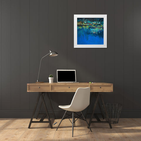 Lake Butler Abstract White Modern Wood Framed Art Print by Beauchamp, Andy