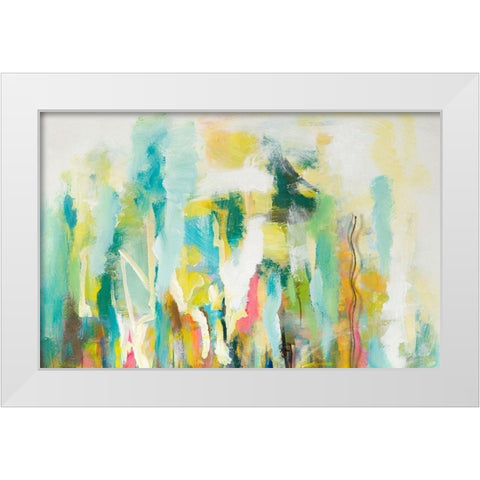 Mist of the Crowd Abstract White Modern Wood Framed Art Print by Beauchamp, Andy