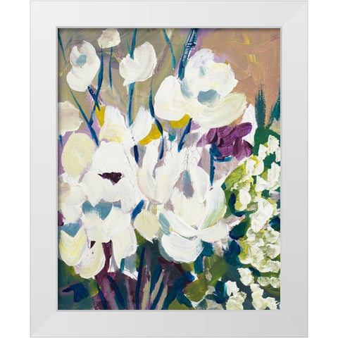Painting of Orchids White Modern Wood Framed Art Print by Beauchamp, Andy