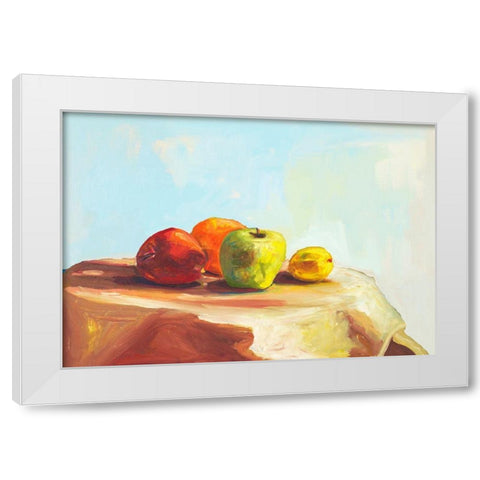 Colorful Fruit White Modern Wood Framed Art Print by Beauchamp, Andy