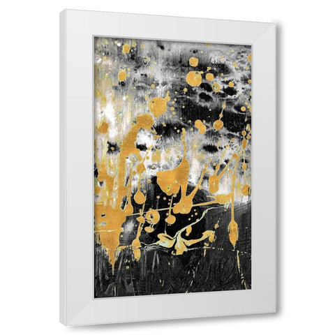 Gold Reflections Abstract White Modern Wood Framed Art Print by Beauchamp, Andy