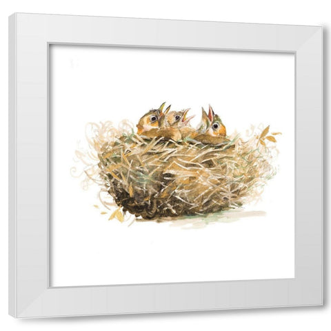 The Nest White Modern Wood Framed Art Print by Pinto, Patricia