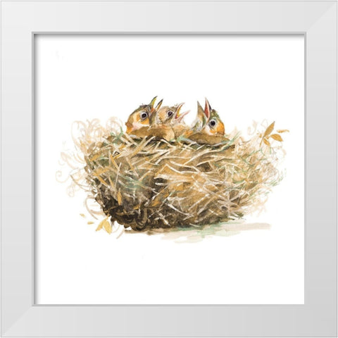 The Nest White Modern Wood Framed Art Print by Pinto, Patricia