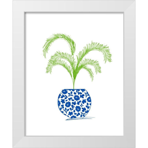 Potted Plant I White Modern Wood Framed Art Print by Quach, Anna