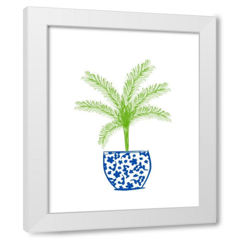 Potted Plant II White Modern Wood Framed Art Print by Quach, Anna