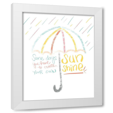 Sunshine White Modern Wood Framed Art Print by Quach, Anna