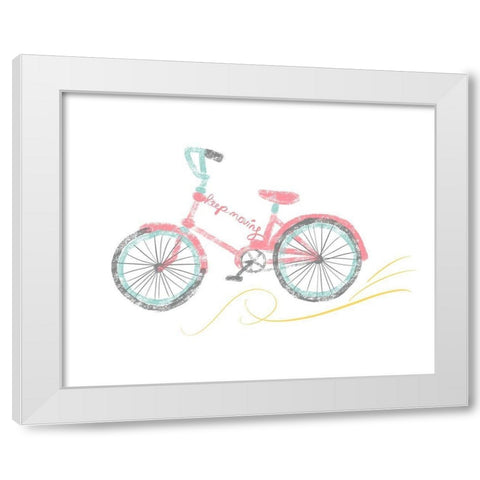 Keep Moving White Modern Wood Framed Art Print by Quach, Anna
