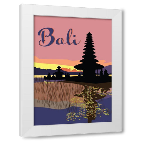 Bali White Modern Wood Framed Art Print by Bucheli, Jen