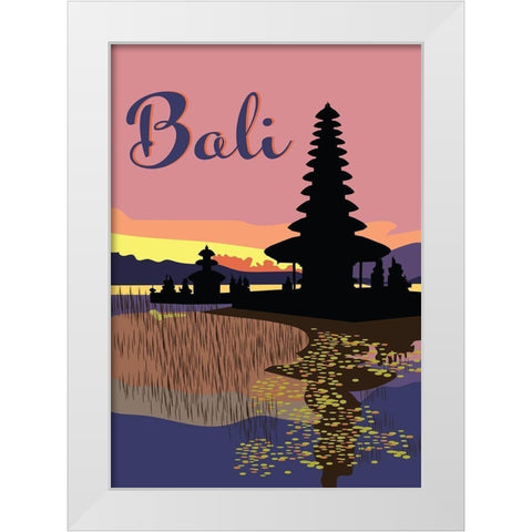 Bali White Modern Wood Framed Art Print by Bucheli, Jen
