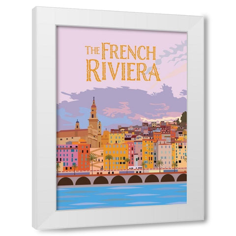 The French Riviera White Modern Wood Framed Art Print by Bucheli, Jen