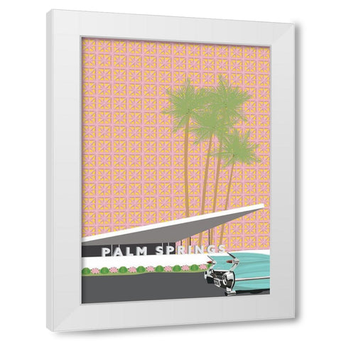 Palm Springs with Convertible White Modern Wood Framed Art Print by Bucheli, Jen