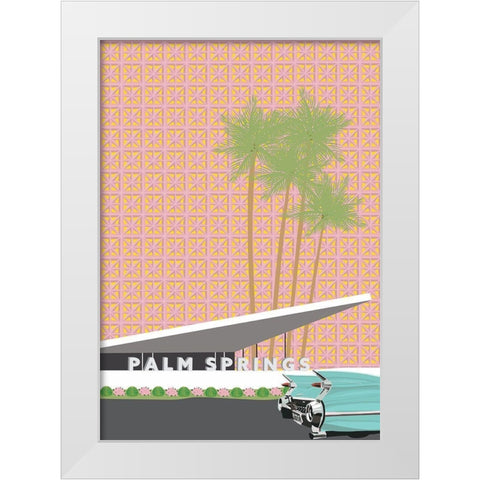 Palm Springs with Convertible White Modern Wood Framed Art Print by Bucheli, Jen