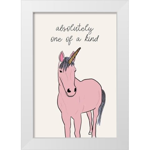 Absolutely One Of A Kind White Modern Wood Framed Art Print by Wilson, Kali