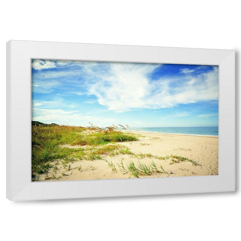 Shores View White Modern Wood Framed Art Print by Bucheli, Jen