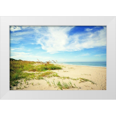 Shores View White Modern Wood Framed Art Print by Bucheli, Jen