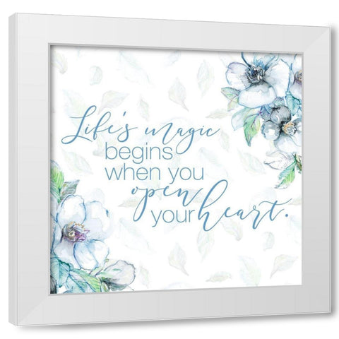 Life Magic White Modern Wood Framed Art Print by Loreth, Lanie