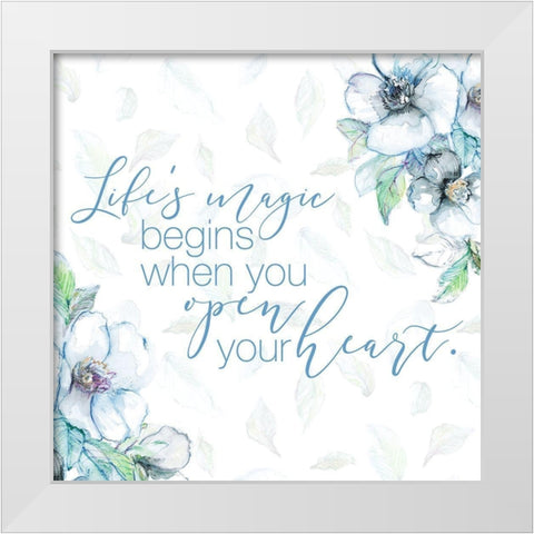 Life Magic White Modern Wood Framed Art Print by Loreth, Lanie