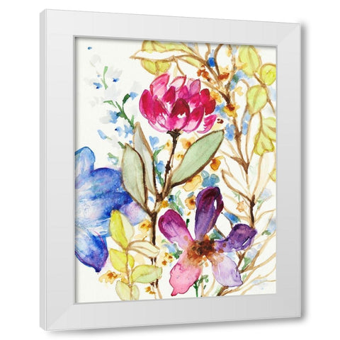 Garden Delight White Modern Wood Framed Art Print by Loreth, Lanie