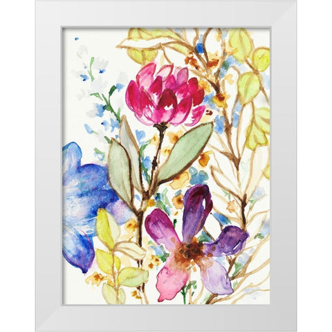 Garden Delight White Modern Wood Framed Art Print by Loreth, Lanie