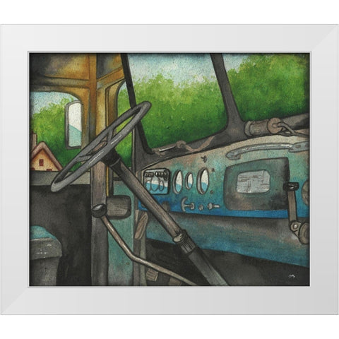 Dashboard White Modern Wood Framed Art Print by Medley, Elizabeth