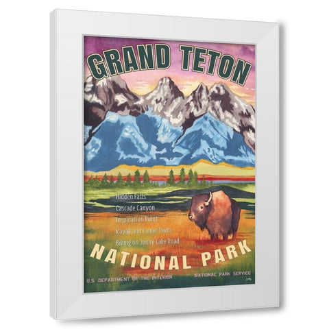 Grand Teton National Park White Modern Wood Framed Art Print by Medley, Elizabeth