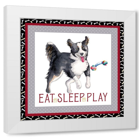 A Dogs Life III White Modern Wood Framed Art Print by Metz, Andi