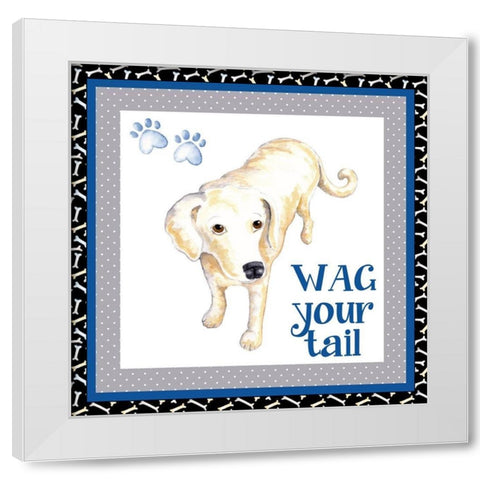 A Dogs Life IV White Modern Wood Framed Art Print by Metz, Andi