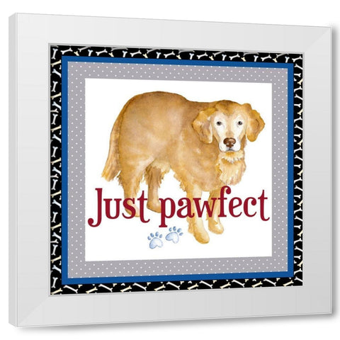 A Dogs Life V White Modern Wood Framed Art Print by Metz, Andi