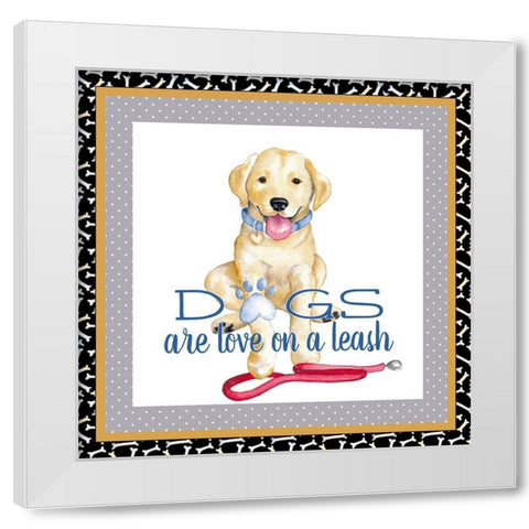 A Dogs Life I White Modern Wood Framed Art Print by Metz, Andi