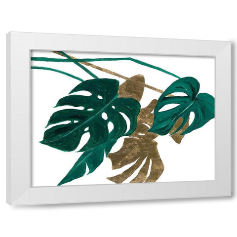 Modern Jungle Leaves I White Modern Wood Framed Art Print by Pinto, Patricia