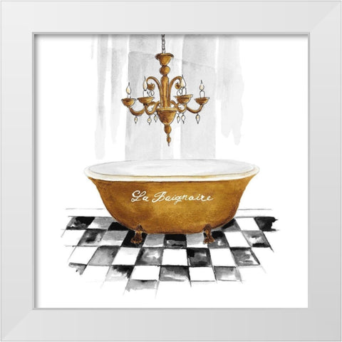 La Baignoire White Modern Wood Framed Art Print by Pinto, Patricia