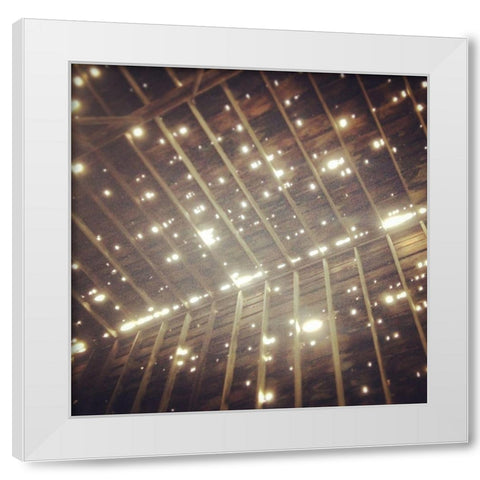 Moonbeams Through The Roof White Modern Wood Framed Art Print by Meneely, Dan