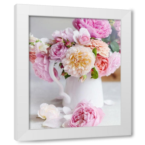 Romance Of Spring White Modern Wood Framed Art Print by Gardner, Sarah