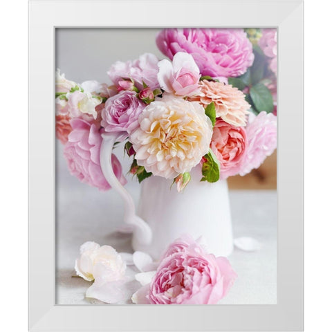 Romance Of Spring White Modern Wood Framed Art Print by Gardner, Sarah
