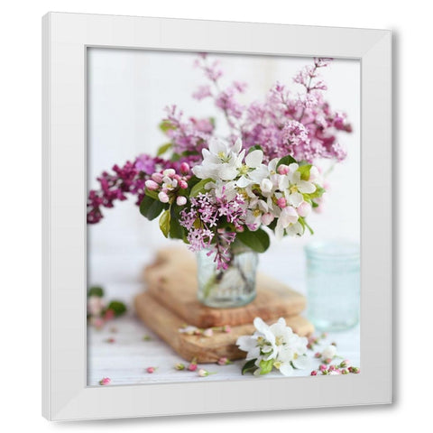 Happiness in a Vase White Modern Wood Framed Art Print by Gardner, Sarah