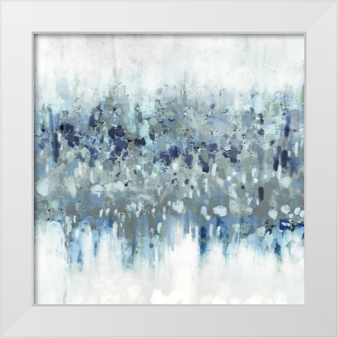 Blue Crossing I White Modern Wood Framed Art Print by Meneely, Dan