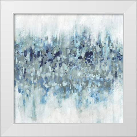 Blue Crossing II White Modern Wood Framed Art Print by Meneely, Dan