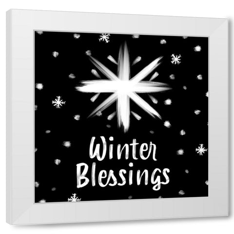 Holiday Brush Strokes I White Modern Wood Framed Art Print by SD Graphics Studio