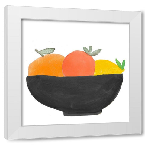 Fruit Bowl II White Modern Wood Framed Art Print by Navas, Emily
