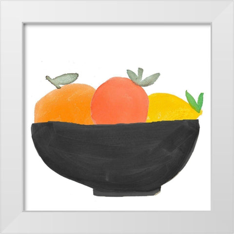 Fruit Bowl II White Modern Wood Framed Art Print by Navas, Emily