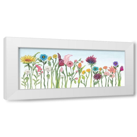 Swaying Blooms II White Modern Wood Framed Art Print by Medley, Elizabeth