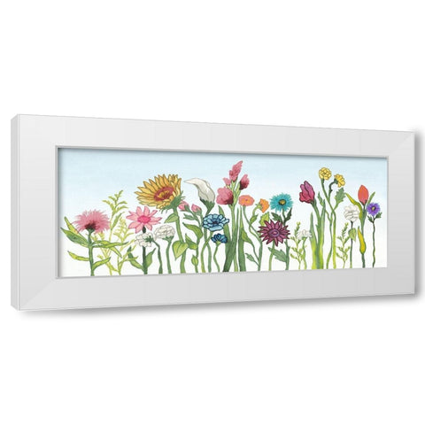 Swaying Blooms I White Modern Wood Framed Art Print by Medley, Elizabeth